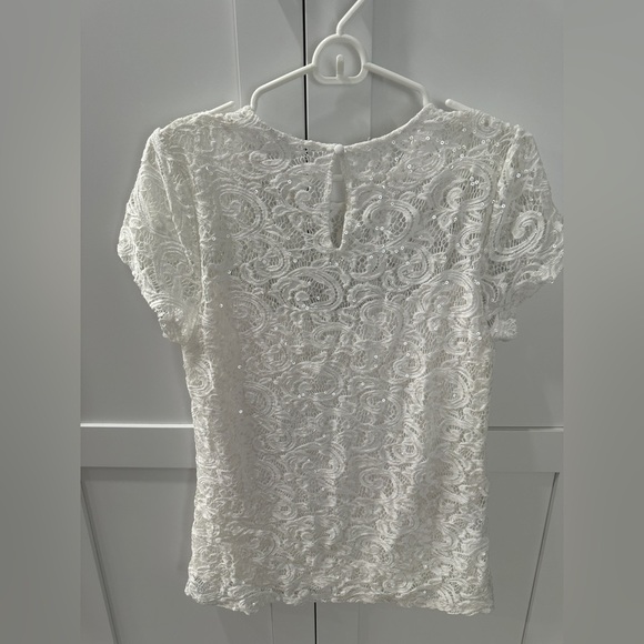 INC International Concepts white  Lace top Size Small - Picture 2 of 4